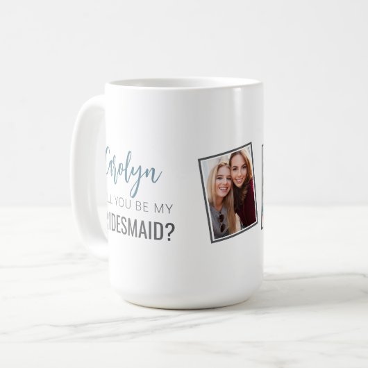 写真「私の花嫁の介添人になってくれる？」 コーヒーマグカップ (正面左)