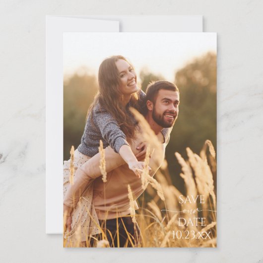 写真 秋の木 Save the Date セーブザデート (裏面)