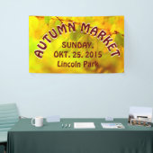 写真 – 秋の葉ブナのアイディア 横断幕 (トレードショー)