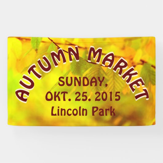 写真 – 秋の葉ブナのアイディア 横断幕 (横)