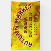 写真 – 秋の葉ブナのアイディア 横断幕 (縦)