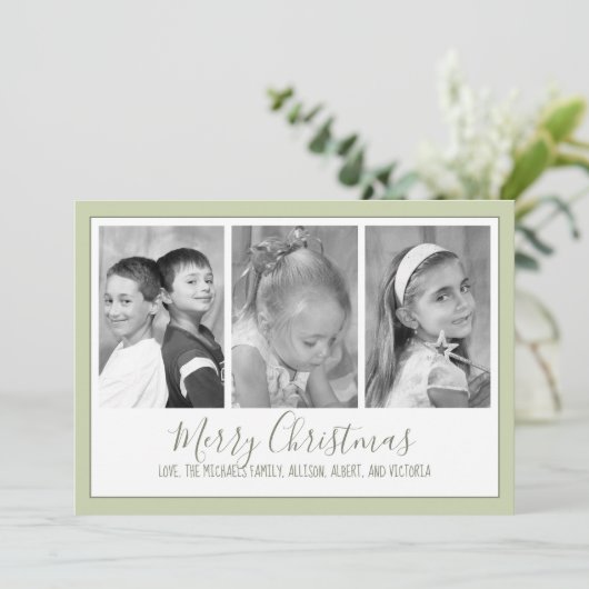 写真(紋章の)フラ・ダ・リ数々のクリスマスフォトカード シーズンカード (スタンド正面)