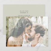 写真 結婚式の日程を保存 ウェブサイト QRコード 招待状 (正面/裏面)