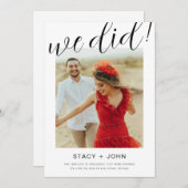 写真 結婚発表 招待状 (正面/裏面)