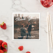 写真 結婚 披露パーティー 感謝 スタンダードカクテルナプキン (インサイチュ)