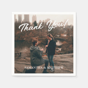 写真 結婚 披露パーティー 感謝 スタンダードカクテルナプキン