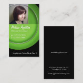 写真-緑の円の専門の名刺 名刺 (正面/裏面)