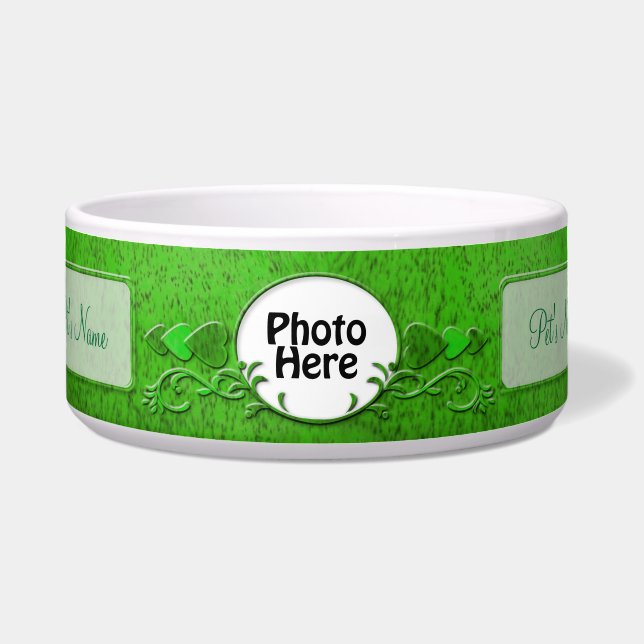 写真：緑、名前：土ファンシー器 ボウル (正面)