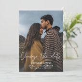 写真 - 縦 グラデーション2で日付を変更する 招待状 (スタンド正面)