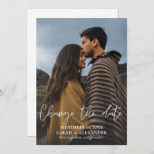 写真 - 縦 変更日付 オンブレ 2 招待状 (正面/裏面)