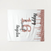 写真 背景 スタジオ スイート16 16歳 ローズゴールド タペストリー (正面(横))