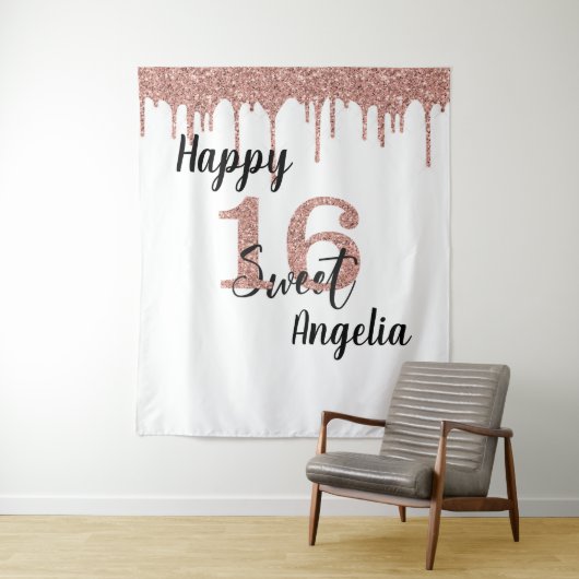 写真 背景 スタジオ スイート16 16歳 ローズゴールド タペストリー (インサイチュ)