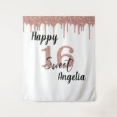 写真 背景 スタジオ スイート16 16歳 ローズゴールド タペストリー (正面)