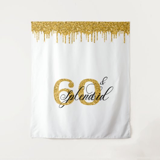 写真 背景 スタジオ 60 歳の誕生日 60th タペストリー (正面)