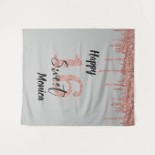 写真 背景 ブース スイート16 シックスティーン ローズゴールド タペストリー (正面(横))