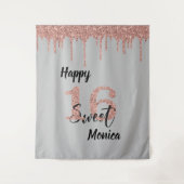 写真 背景 ブース スイート16 シックスティーン ローズゴールド タペストリー (正面)