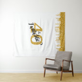 写真 背景 ブース 40 と ファンタスティック パーティー ゴールド タペストリー (インサイチュ(横))