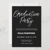 写真・脚本タイポグラフィ卒業パーティー 招待状 (正面)