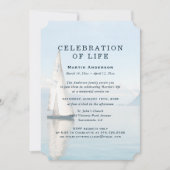 写真 船舶 航海 人生のお祝い 招待状 (正面)