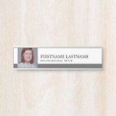 写真 – 色モダンブロック名プロフェッショナルタイトル サインプレート (正面)