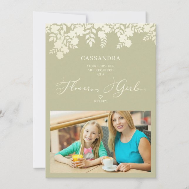 写真 花の少女 プロポーズ 花のフレーム (正面)