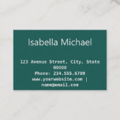 写真、蘭、レトロ 名刺 (裏面)