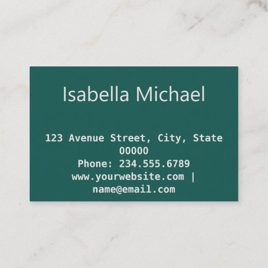 写真、蘭、レトロ 名刺 (裏面)