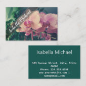 写真、蘭、レトロ 名刺 (正面/裏面)