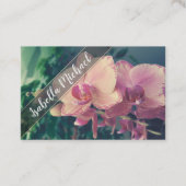 写真、蘭、レトロ 名刺 (正面)