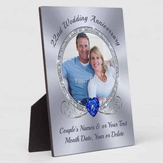 写真、贈り物のアイディア22周年結婚を迎える フォトプラーク (側面)