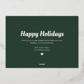 **写真 輝くホリデーシーズンのメッセージ** 箔シーズンカード (裏面)