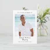 写真 追悼式 哀悼記念 祈り カード (スタンド正面)