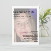 写真 追悼式・葬儀・メモリアル 招待状 (スタンド正面)