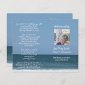 写真 追悼 葬儀 式次第 プログラム (正面/裏面)