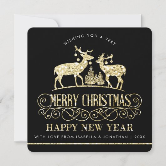 写真 | 金ゴールドグリッタートナディアスタッグ 招待状 (正面)