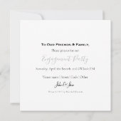 写真、金ゴールドス婚約したクリプト発表パーティー 案内状 (裏面)