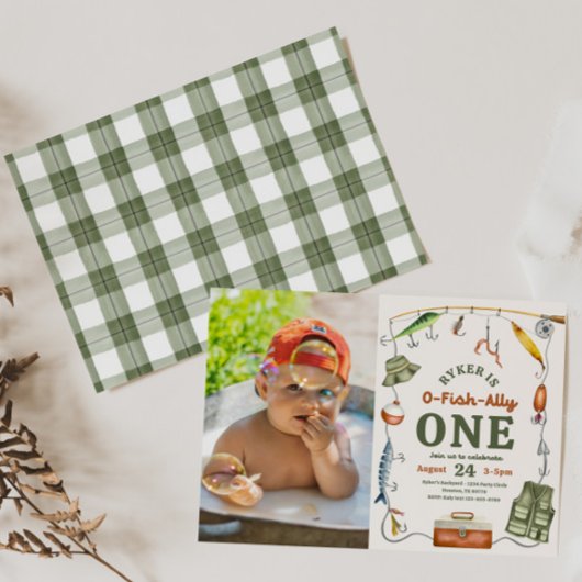 写真 釣り 誕生日 招待状