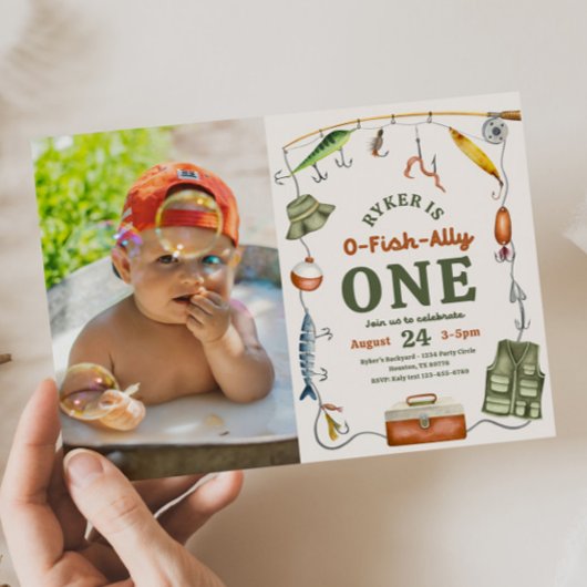 写真 釣り 誕生日 招待状