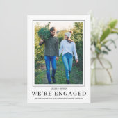 写真 雪の結晶 私たちは婚約しました 婚約のお知らせ 案内状 (スタンド正面)