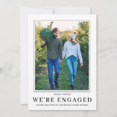 写真 雪の結晶 私たち婚約しました 婚約のお知らせ 案内状 (正面)