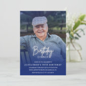 写真 青い影の誕生日ディナー 98歳の誕生日 招待状 (スタンド正面)