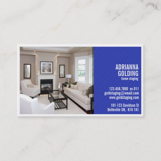 写真-青が付いている割れた足場 名刺 (正面)