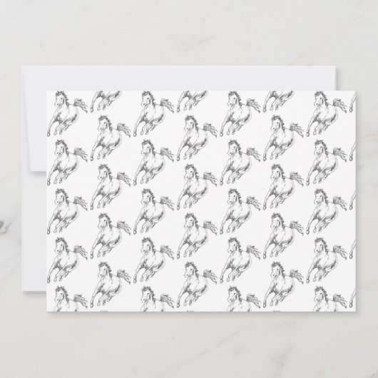 写真 馬の誕生日 馬 招待状 (裏面)