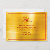 写真 馬 2026年 旧暦 新年 金 赤 シーズンカード (裏面)