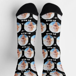 写真#1パパベビーまたはチャイルドファーズデイブラック ソックス