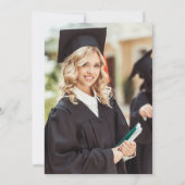 写真 2024 卒業パーティー エレガント ブラック ホワイト イン 招待状 (裏面)