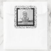 写真: 30番目模様(白黒) スクエアシール (バッグ)