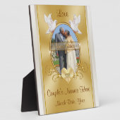 写真、50周年記念結婚式のプレゼント、プレーク フォトプラーク (側面)