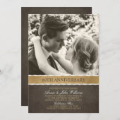 写真 60周年 結婚記念日 あなたの写真はこちら 招待状 (正面/裏面)