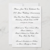 写真 60周年、75周年、またはどんな年でも 結婚記念日の日程を保存 招待状 (裏面)